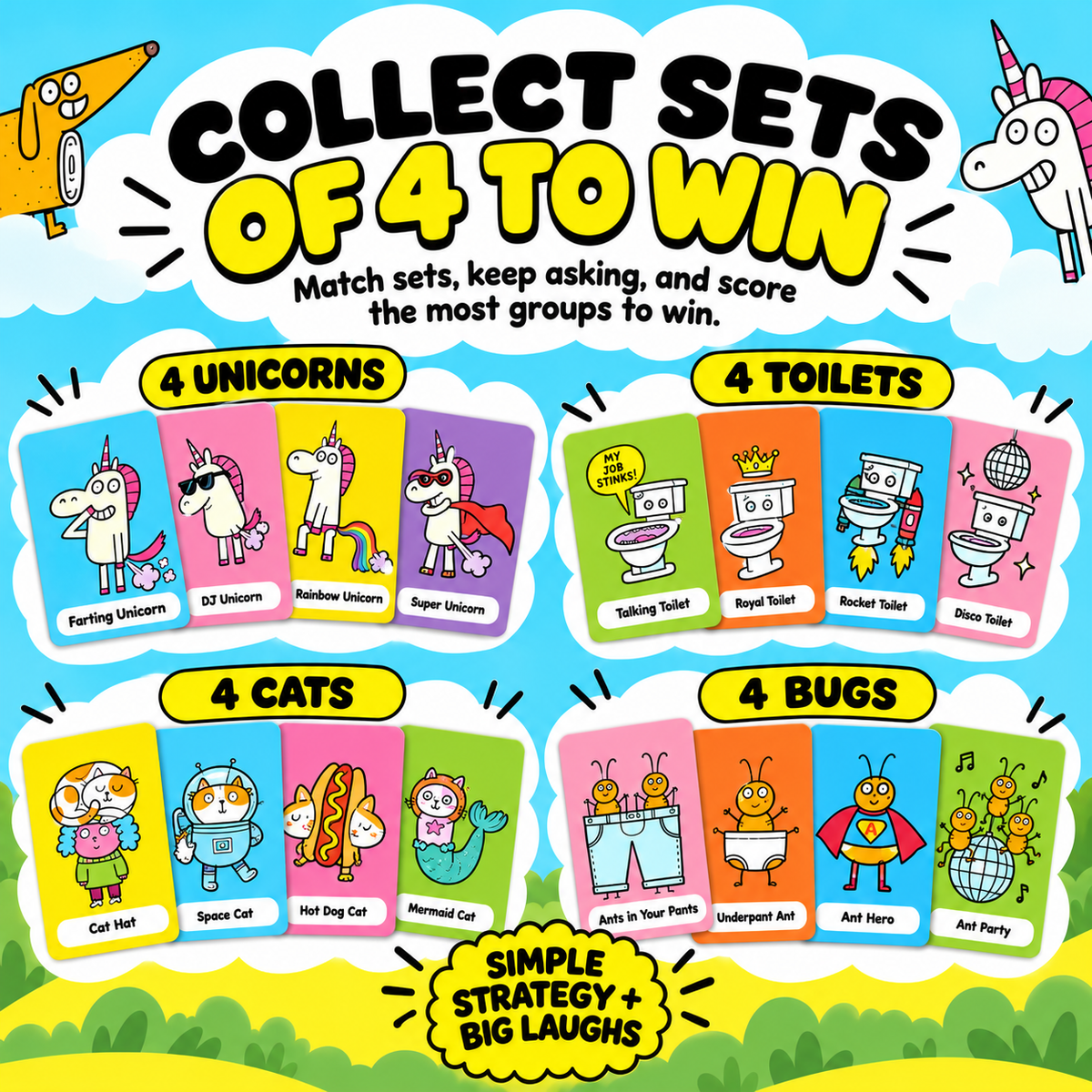 🃏 Super Silly Go Fish Card Game - Funny Screen-Free Family Card Game for Kids
