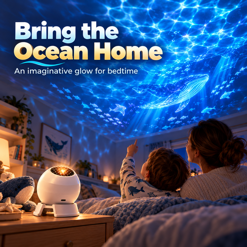 🦖🌊 Ocean & Dinosaur World Projector – 360° Magical Adventure for Kids