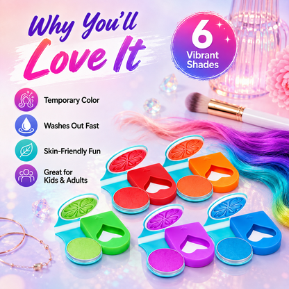 🔥 50% OFF Glow Hair Chalk Set ✨ 6 Colors Temporary Hair Color For Parties & Festivals