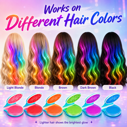 🔥 50% OFF Glow Hair Chalk Set ✨ 6 Colors Temporary Hair Color For Parties & Festivals