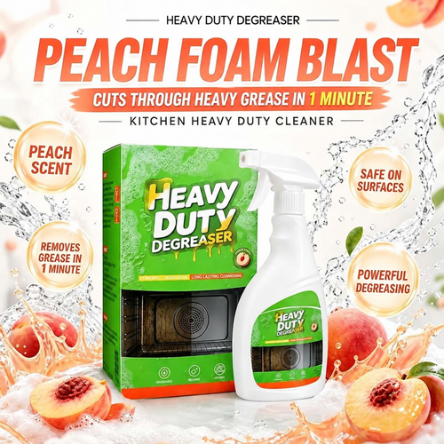 💥 50% OFF 🍑 Heavy Duty Grease Remover Spray – Powerful Kitchen Grease Cleaner