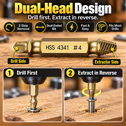 💥 50% OFF 🔧 6-Piece Screw Extractor Set – Remove Broken, Stripped & Rusty Screws