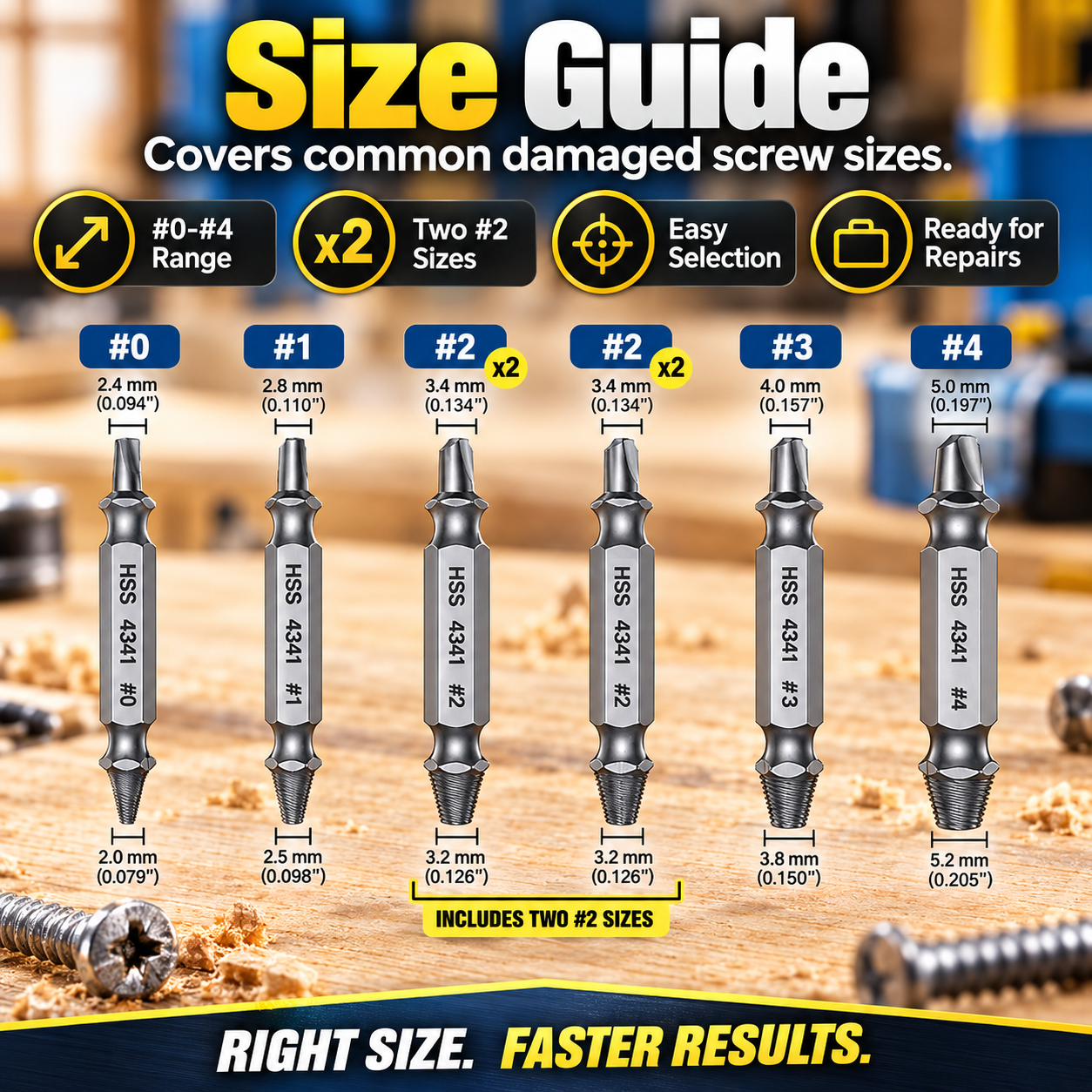 💥 50% OFF 🔧 6-Piece Screw Extractor Set – Remove Broken, Stripped & Rusty Screws