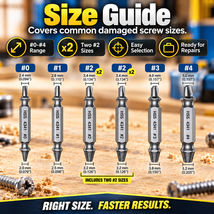 💥 50% OFF 🔧 6-Piece Screw Extractor Set – Remove Broken, Stripped & Rusty Screws