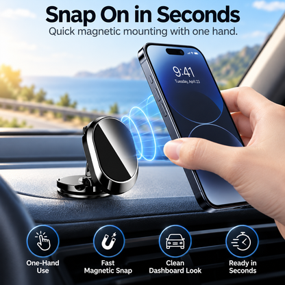 🔥 50% OFF Foldable Magnetic Car Phone Holder 📱 360° Adjustable & Easy One-Hand Use