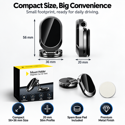 🔥 50% OFF Foldable Magnetic Car Phone Holder 📱 360° Adjustable & Easy One-Hand Use