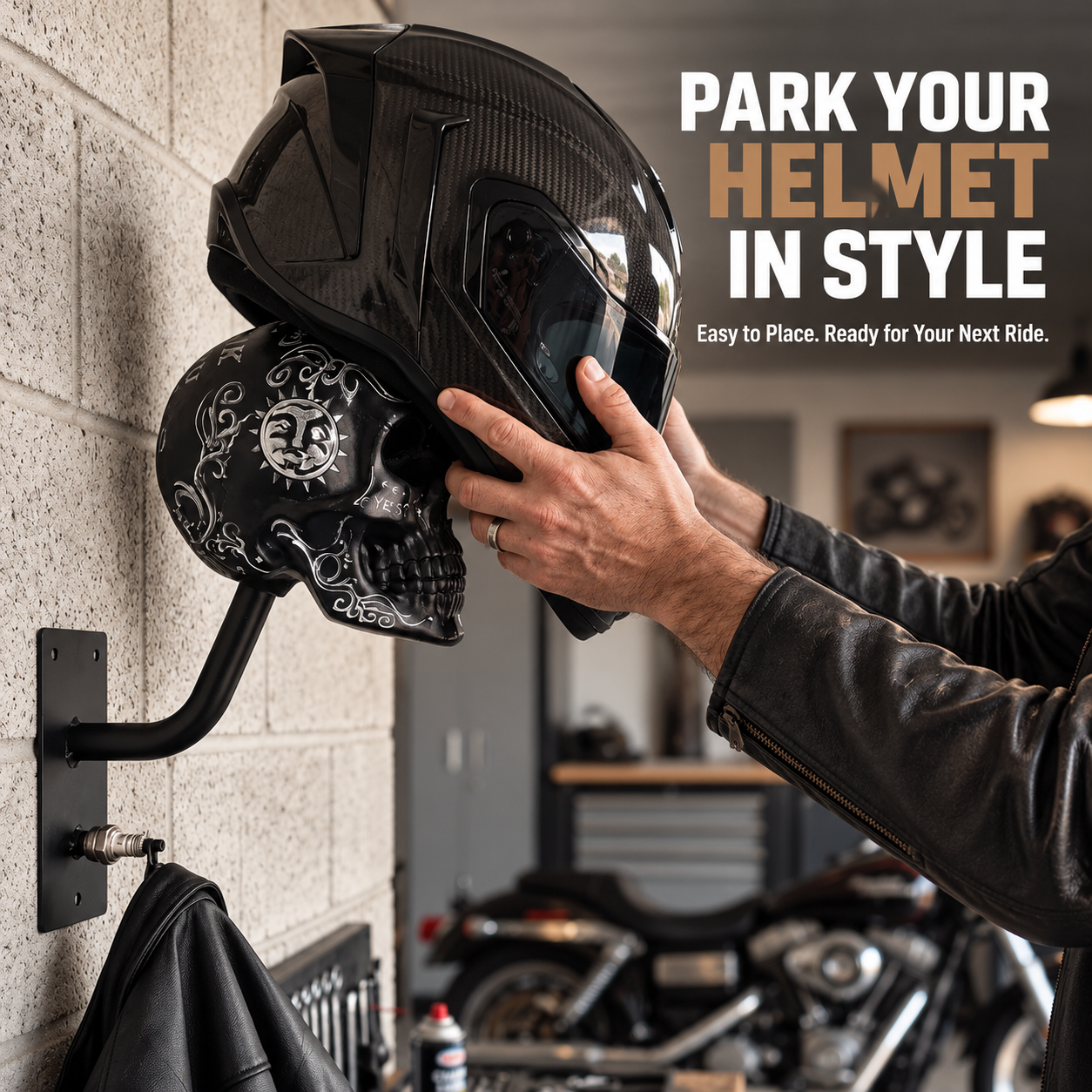 🔥 49% OFF Skull Helmet Wall Mount – Display Your Gear with Attitude