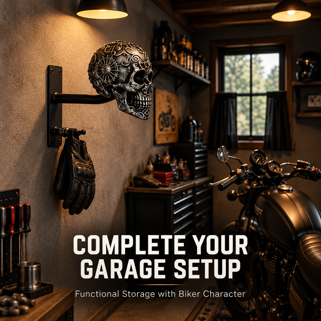 🔥 49% OFF Skull Helmet Wall Mount – Display Your Gear with Attitude