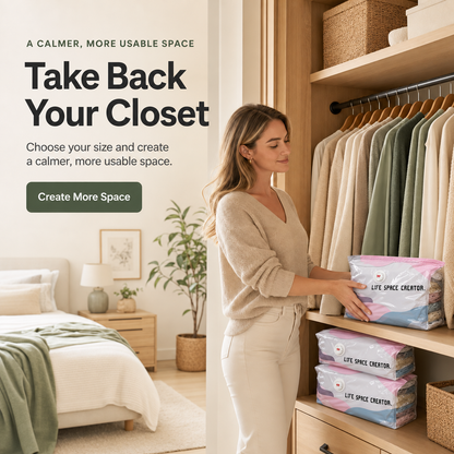 🧺 No-Pump 3D Compression Storage Bags – Make More Closet Space