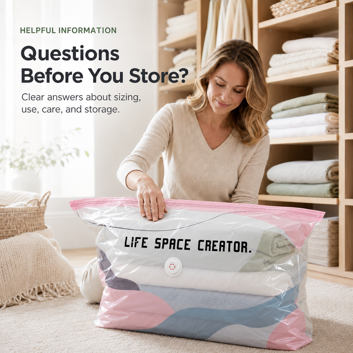 🧺 No-Pump 3D Compression Storage Bags – Make More Closet Space