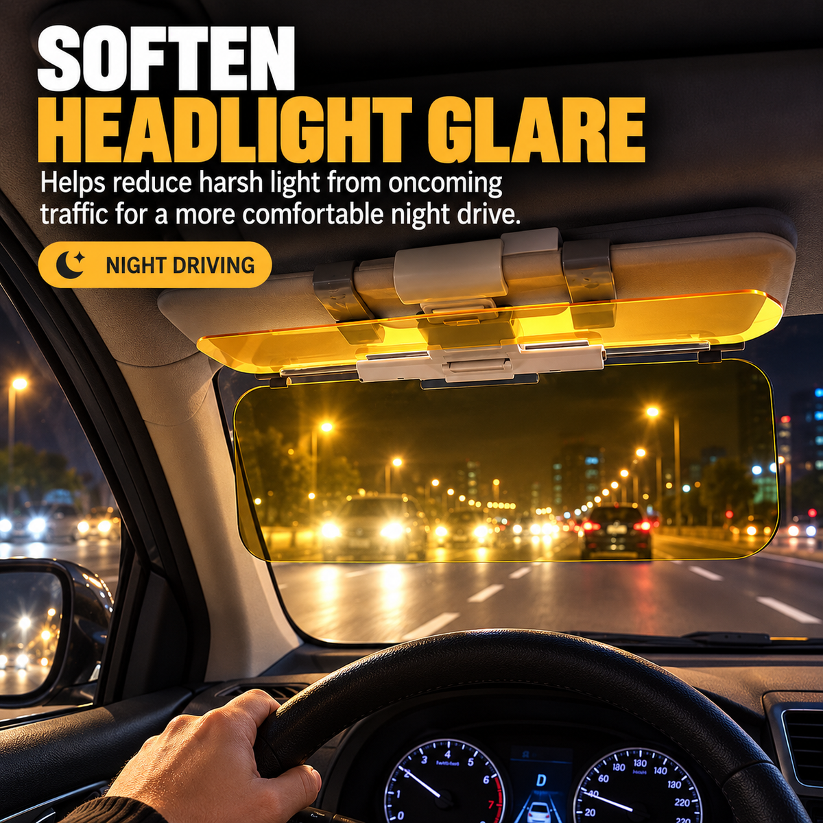 🚘 2-in-1 Anti-Glare Car Sun Visor Extender for Day & Night Driving ☀️🌙