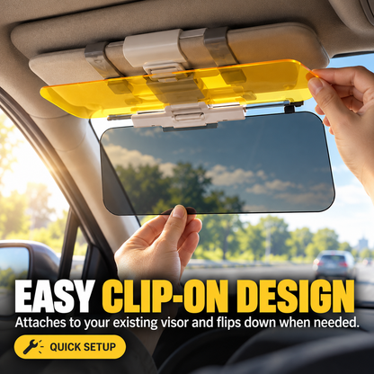 🚘 2-in-1 Anti-Glare Car Sun Visor Extender for Day & Night Driving ☀️🌙
