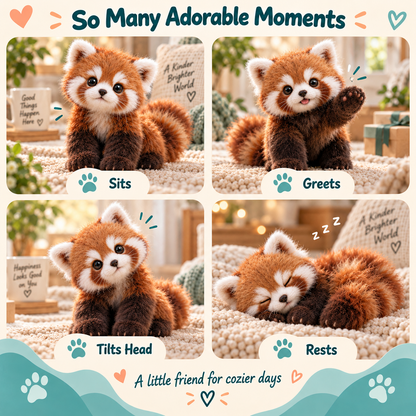 ❤️ Realistic Red Panda Plush Toy – Ultra-Soft Cuddly Companion for Cozy Moments & Gifting 🧸