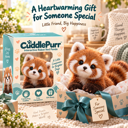 ❤️ Realistic Red Panda Plush Toy – Ultra-Soft Cuddly Companion for Cozy Moments & Gifting 🧸