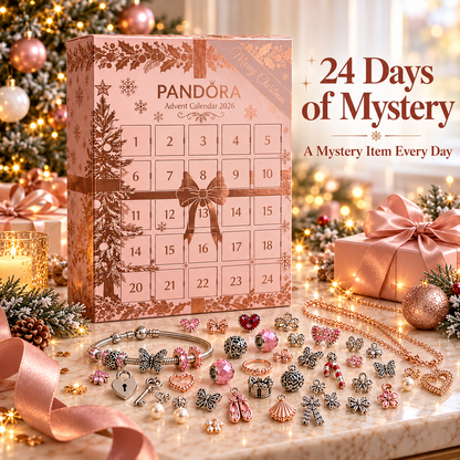 🖤💥 Black Friday Early Access Sale! 🎁 24-Day Christmas Jewelry Advent Calendar with Charms & Rose Gold Gift Box ✨💎