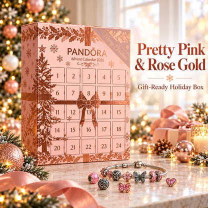 🖤💥 Black Friday Early Access Sale! 🎁 24-Day Christmas Jewelry Advent Calendar with Charms & Rose Gold Gift Box ✨💎