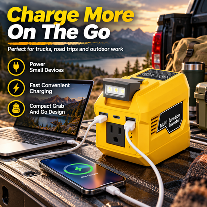 🔥250W Portable Power Inverter – Turn 18V–21V Tool Batteries Into 220V AC Power 🔋