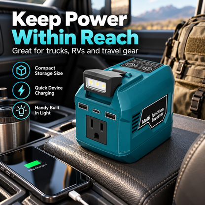 🔥250W Portable Power Inverter – Turn 18V–21V Tool Batteries Into 220V AC Power 🔋