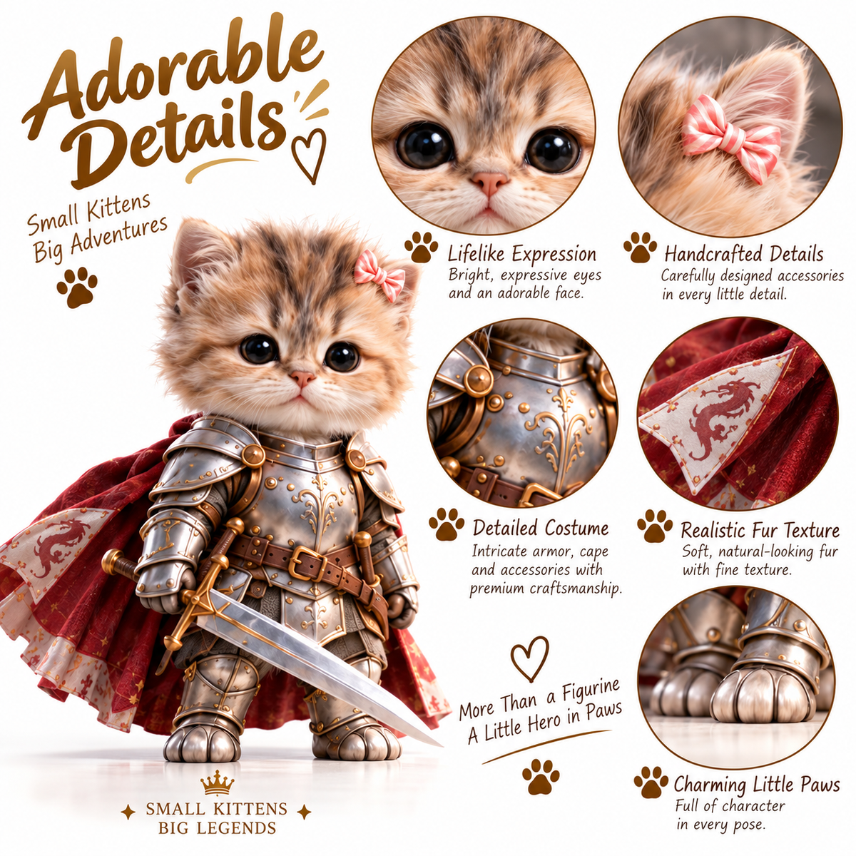 🐉 24 Days of Fantasy Kittens Advent Calendar – Knight & Dragon Collection 🐱