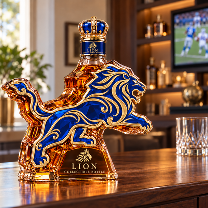 🦁 Royal Lion Sculpted Collector Bottle with Gift Box 👑