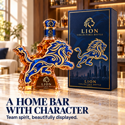 🦁 Royal Lion Sculpted Collector Bottle with Gift Box 👑