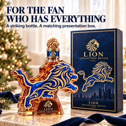 🦁 Royal Lion Sculpted Collector Bottle with Gift Box 👑