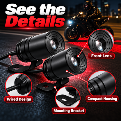 🏍️ Angel Wing Motorcycle Ground Projection Light Kit - Dual LED Lights ✨