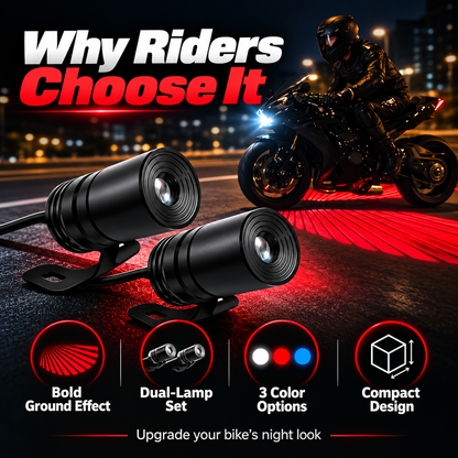 🏍️ Angel Wing Motorcycle Ground Projection Light Kit - Dual LED Lights ✨