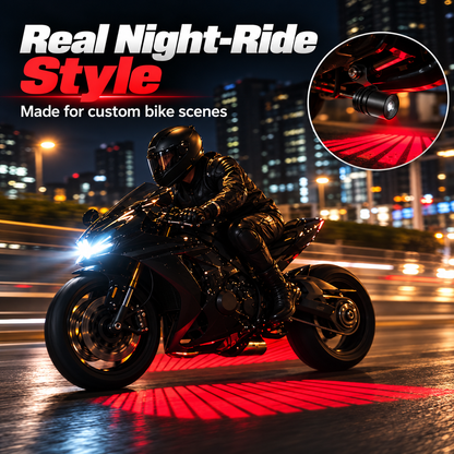🏍️ Dual Motorcycle Laser Projector Lights – Ground Projection Kit