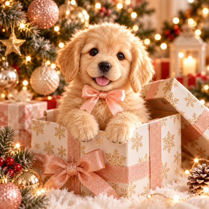 🎁Realistic Robotic Golden Retriever Puppy The Cutest Christmas Surprise✨