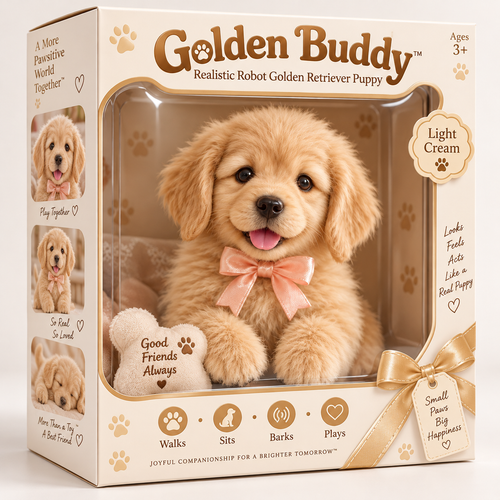 🔥Black Friday Deal🎄49% OFF🐕🐾 Golden Buddy Realistic Robot Golden Retriever Puppy