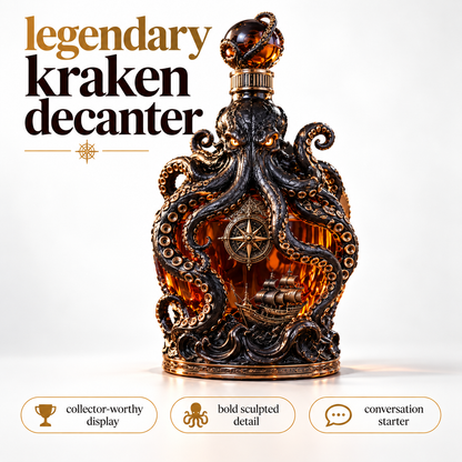 🐙 Kraken Nautical Whiskey Decanter – Legend of the Deep ⚓