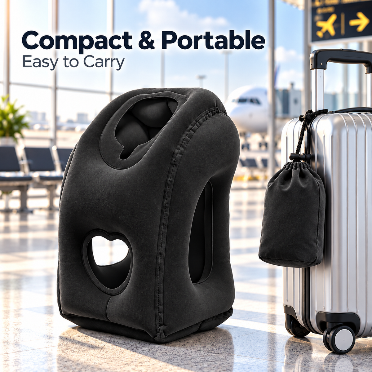 ✈️ Inflatable Airplane Sleep Pillow – Sleep Better on Every Flight