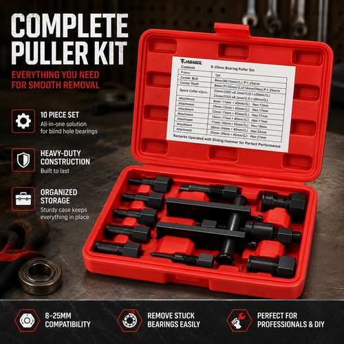 🔥 49% OFF 10-Piece Blind Hole Bearing Puller Set 🔧 8–25mm Removal Kit