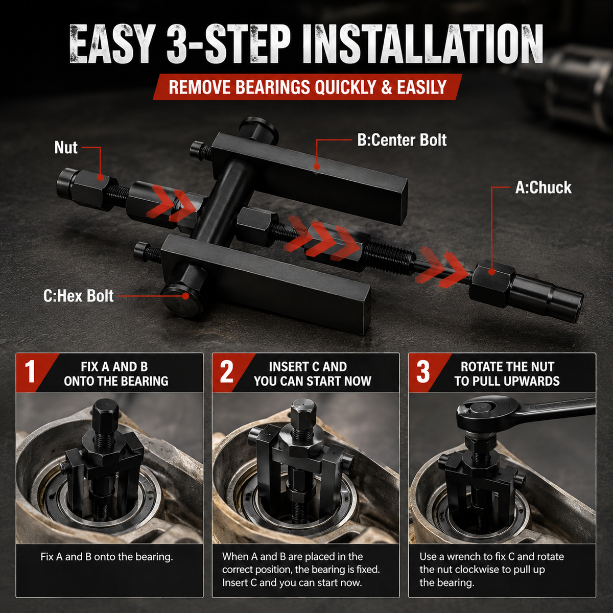 🔥 49% OFF 10-Piece Blind Hole Bearing Puller Set 🔧 8–25mm Removal Kit