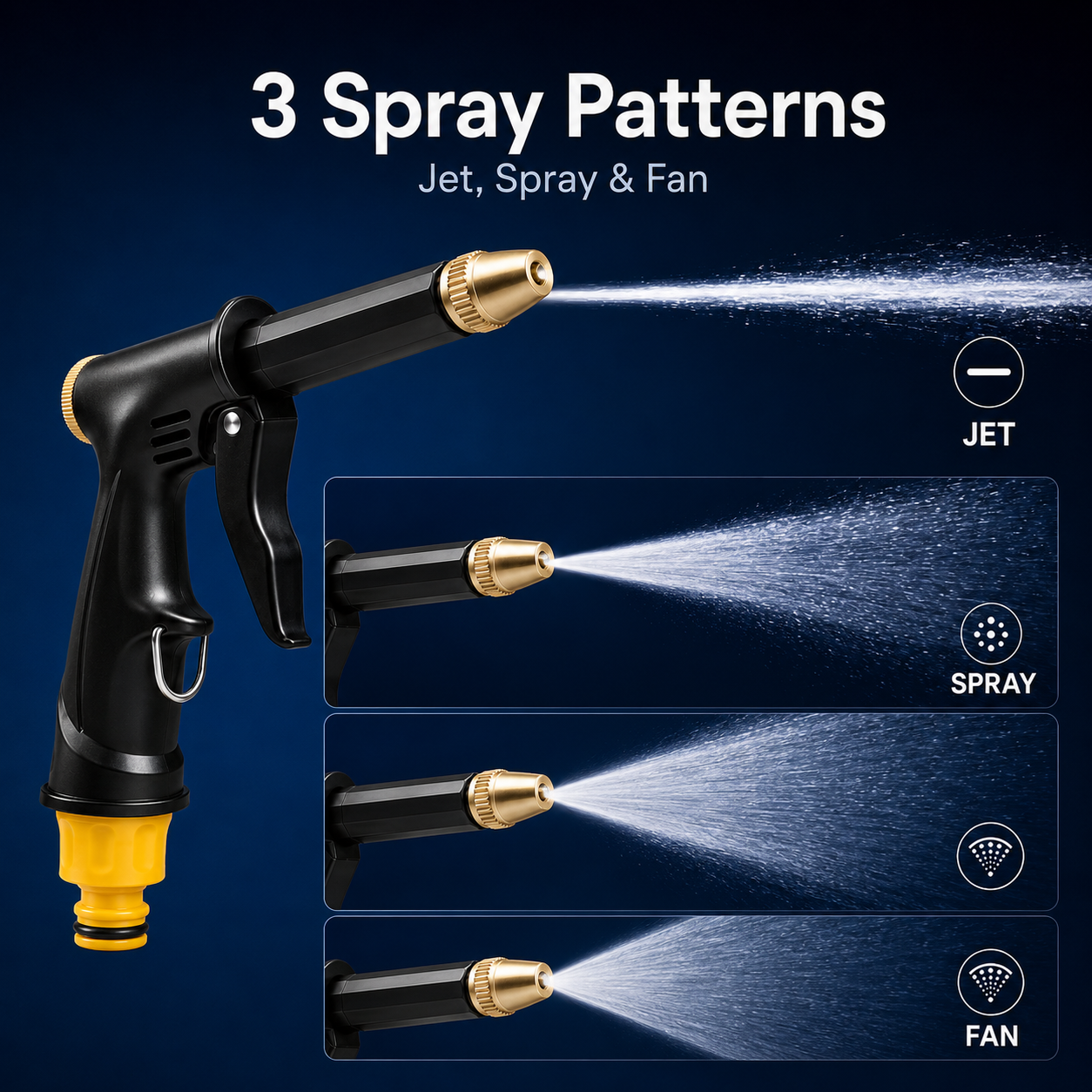 🚀Save 50% Today 💦 Portable High-Pressure Water Sprayer – Adjustable Jet for Cars, Patios & Gardens