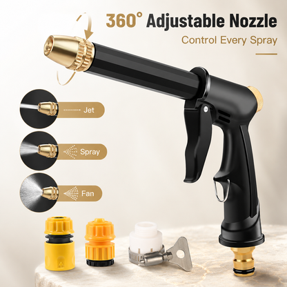 🚀Save 50% Today 💦 Portable High-Pressure Water Sprayer – Adjustable Jet for Cars, Patios & Gardens