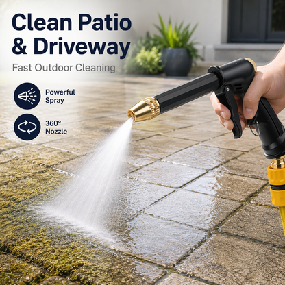 🚀Save 50% Today 💦 Portable High-Pressure Water Sprayer – Adjustable Jet for Cars, Patios & Gardens