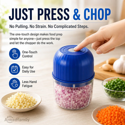 🔥 48% OFF Cordless Mini Food Chopper ⚡ One-Touch Prep for Garlic, Veggies & More