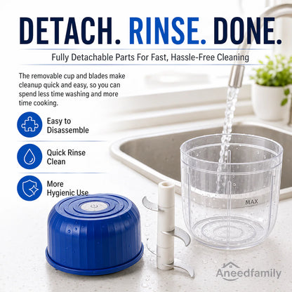 🔥 48% OFF Cordless Mini Food Chopper ⚡ One-Touch Prep for Garlic, Veggies & More
