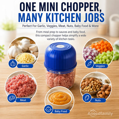 🔥 48% OFF Cordless Mini Food Chopper ⚡ One-Touch Prep for Garlic, Veggies & More