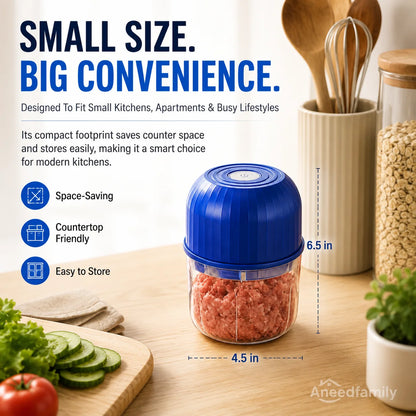 🔥 48% OFF Cordless Mini Food Chopper ⚡ One-Touch Prep for Garlic, Veggies & More