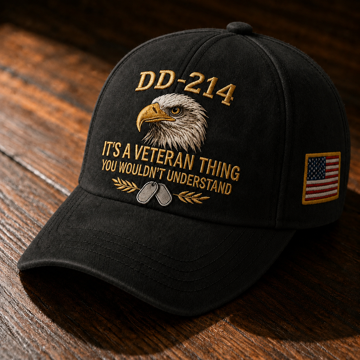 🎖️ DD-214 Veteran Pride Embroidered Baseball Cap with Commemorative Honor Coin 🦅