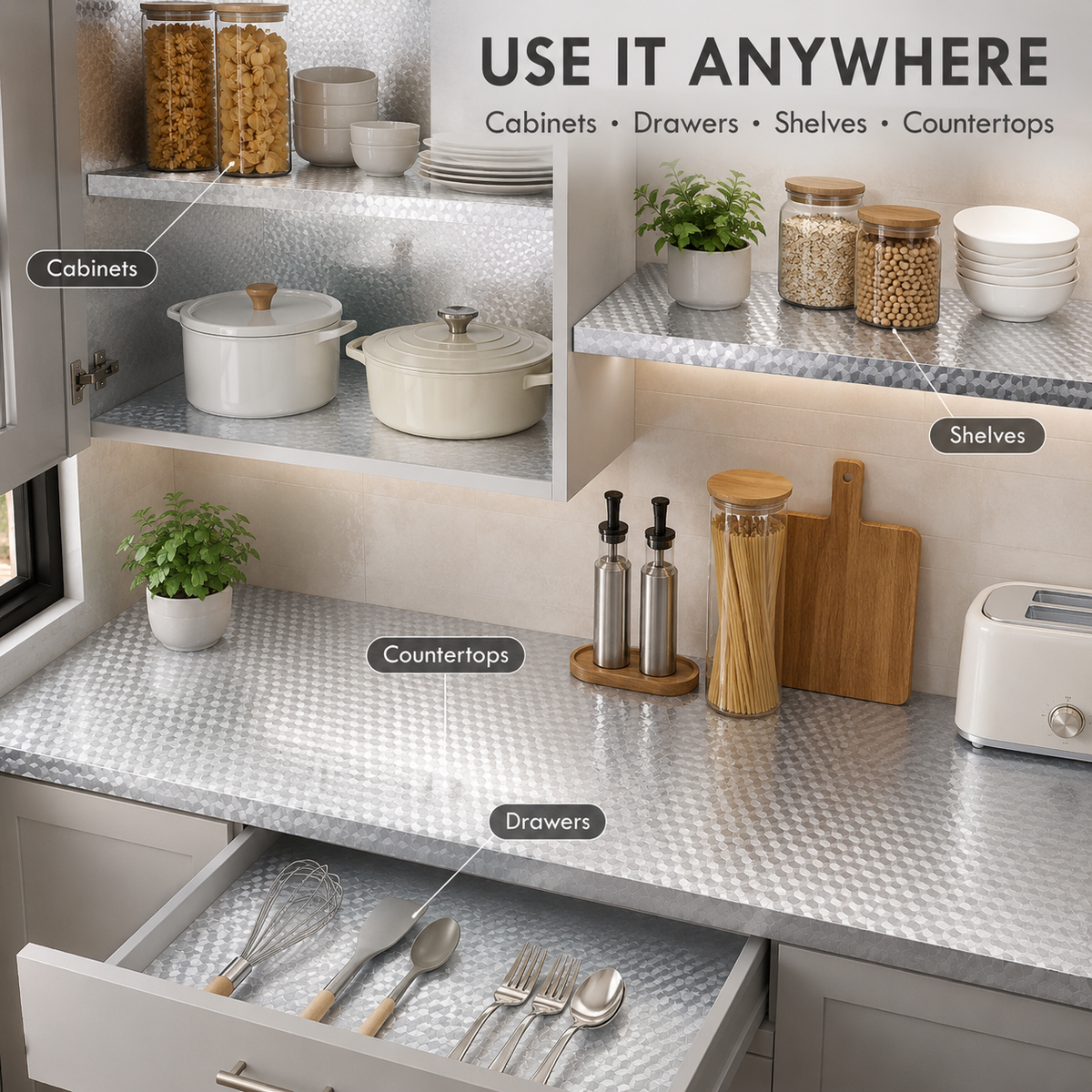 🔥 50% OFF Oil-Proof & Waterproof✨ Easy-Clean Kitchen Wallpaper