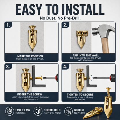 🔥 50% OFF 80-Set Self-Drilling Wall Anchor Pack 🛠️ More Projects, Better Value