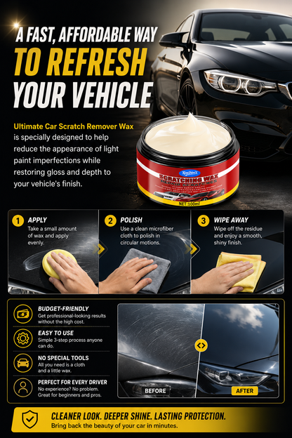 🚗 Ultimate Car Scratch Remover Wax – Reduce Scratches & Restore Showroom Shine ✨