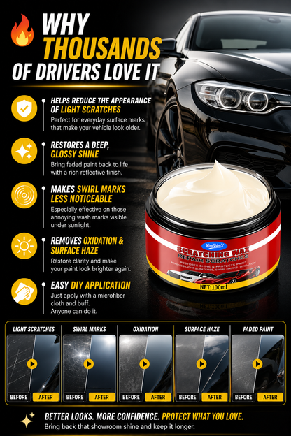 🚗 Ultimate Car Scratch Remover Wax – Reduce Scratches & Restore Showroom Shine ✨
