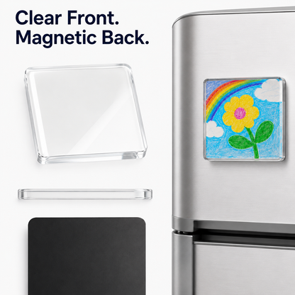 🎨 Kids’ Artwork Fridge Magnet Frames 🧲 Turn Drawings Into Keepsakes 💛