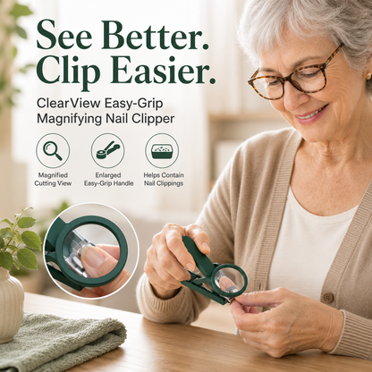 🔥 49% OFF Wide-Grip Nail Clipper with Magnifying View ✋ Less Guessing, Less Mess