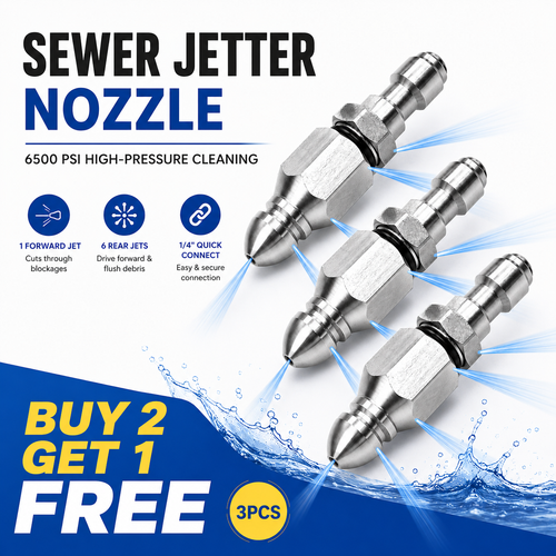 💥 49% OFF 6500 PSI Sewer Jetter Nozzle 🚀 Powerful Drain Cleaning